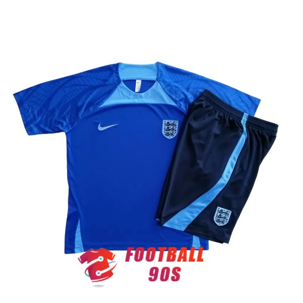 maillot angleterre entrainement kit 2022-2023 bleu fonce bleu clair