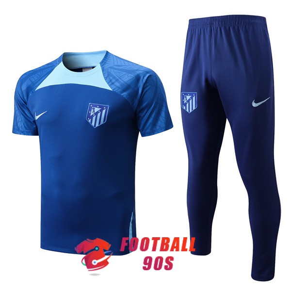 maillot atletico madrid entrainement kit 2022-2023 bleu clair bleu fonce