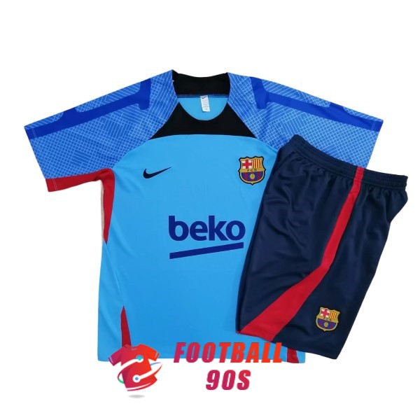 maillot barcelone entrainement kit 2022-2023 bleu clair rouge