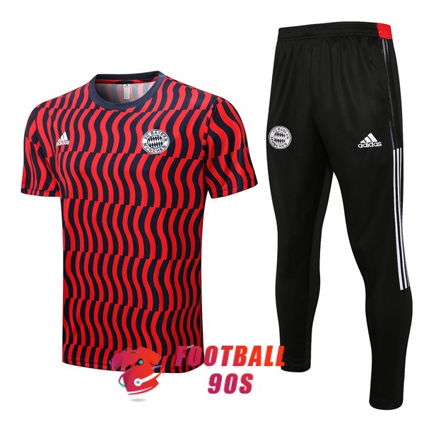 maillot bayern munich entrainement kit 2022-2023 rayure rouge noir