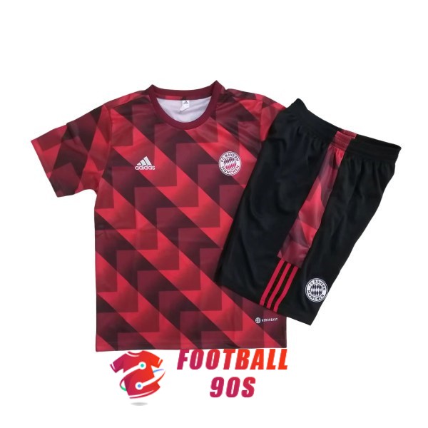 maillot bayern munich entrainement kit 2022-2023 rouge fonce