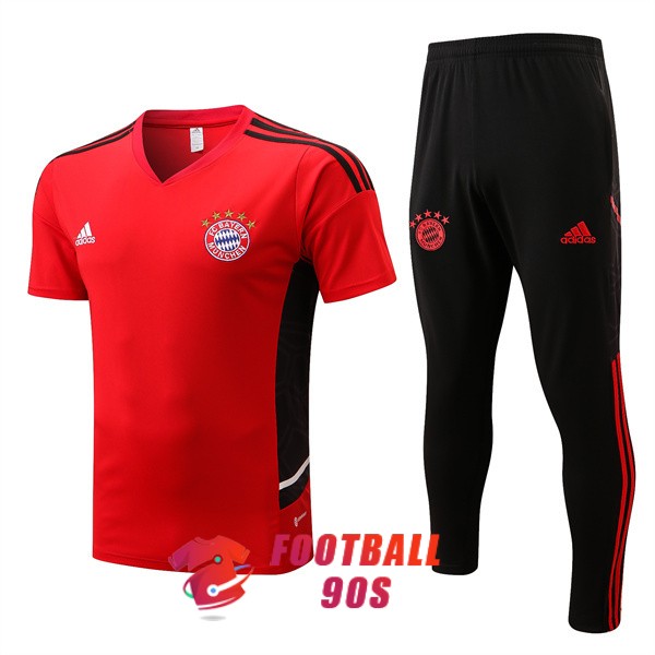 maillot bayern munich entrainement kit 2022-2023 rouge noir