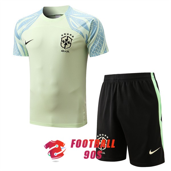 maillot bresil entrainement kit 2022-2023 vert clair bleu clair