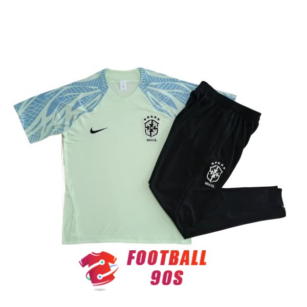 maillot bresil entrainement kit 2022-2023 vert clair bleu