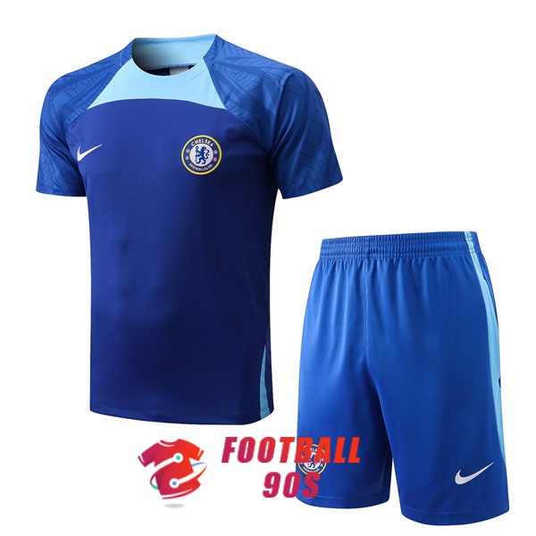 maillot chelsea entrainement kit 2022-2023 bleu fonce bleu clair