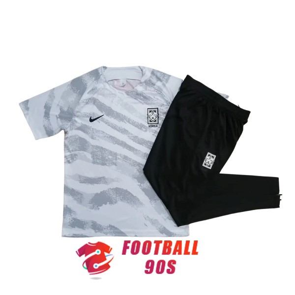 maillot coree entrainement kit 2022-2023 blanc gris