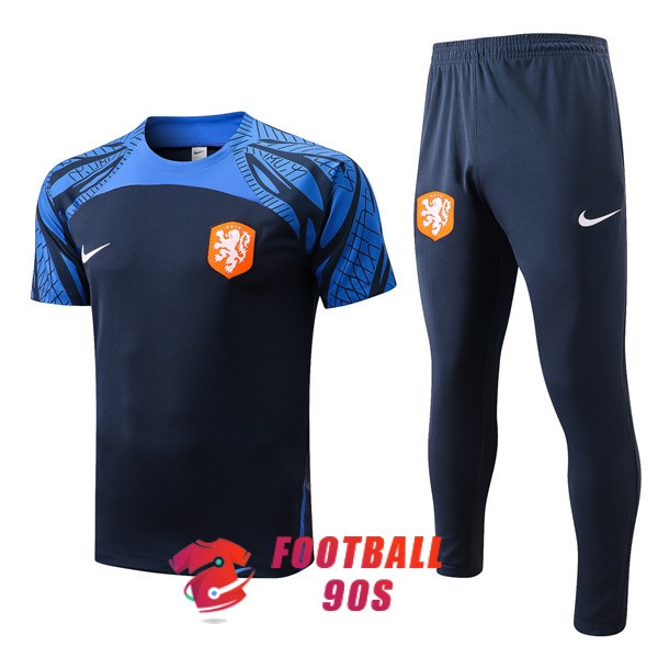 maillot pays bas entrainement kit 2022-2023 bleu clair bleu fonce