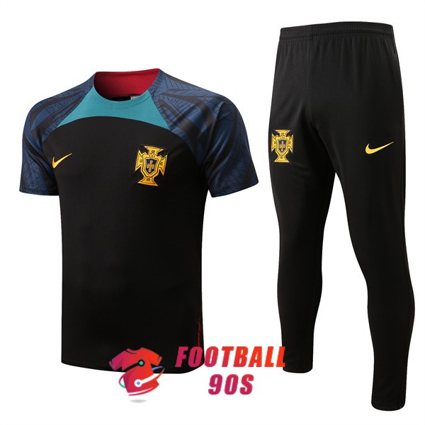 maillot portugal entrainement kit 2022-2023 bleu clair noir