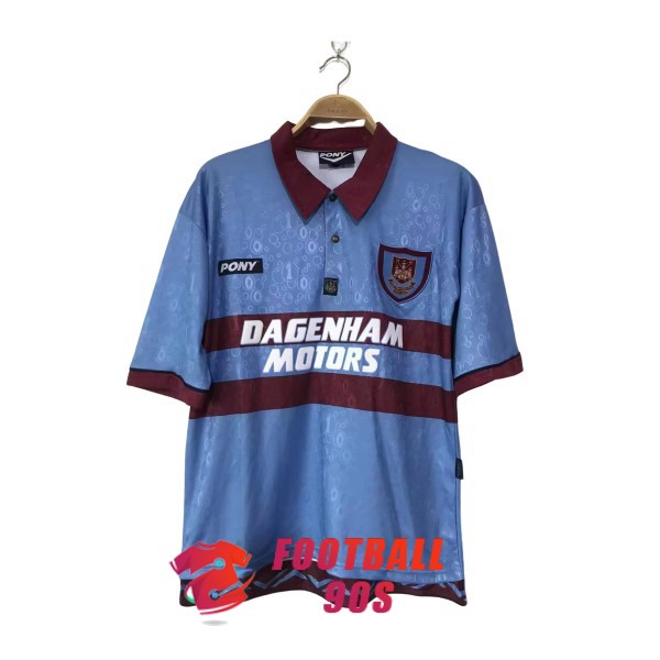 maillot west ham united vintage 1995-1997 exterieur