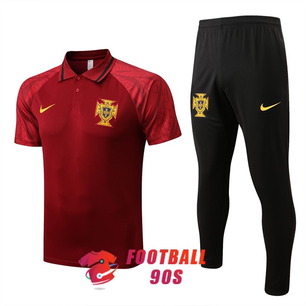 portugal 2022-2023 entrainement rouge fonce polo kit