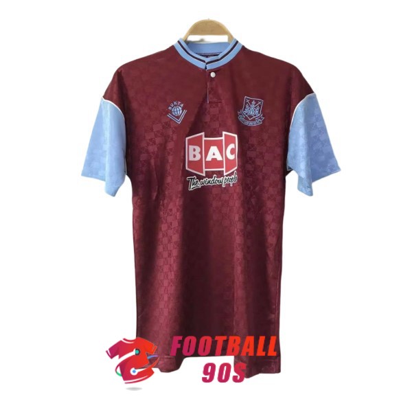 maillot west ham united vintage 1989-1990 domicile