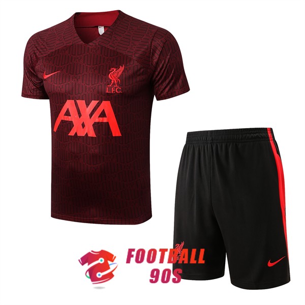 maillot liverpool entrainement kit 2022-2023 rouge fonce