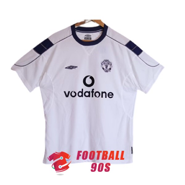 maillot manchester united vintage vodafone 2000-2001 exterieur