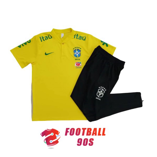 bresil 2022-2023 entrainement jaune polo kit