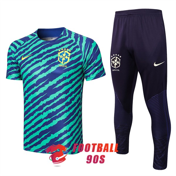 maillot bresil entrainement kit 2022-2023 vert bleu