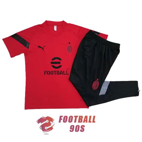 maillot ac milan entrainement kit 2022-2023 rouge (1)