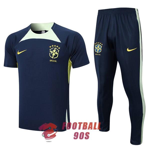 maillot bresil entrainement kit 2022-2023 bleu fonce jaune