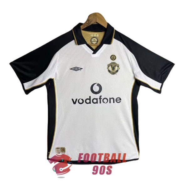 maillot manchester united vintage vodafone 2001-2002 exterieur
