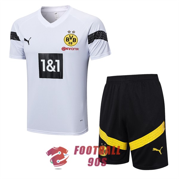 maillot dortmund entrainement kit 2022-2023 blanc noir