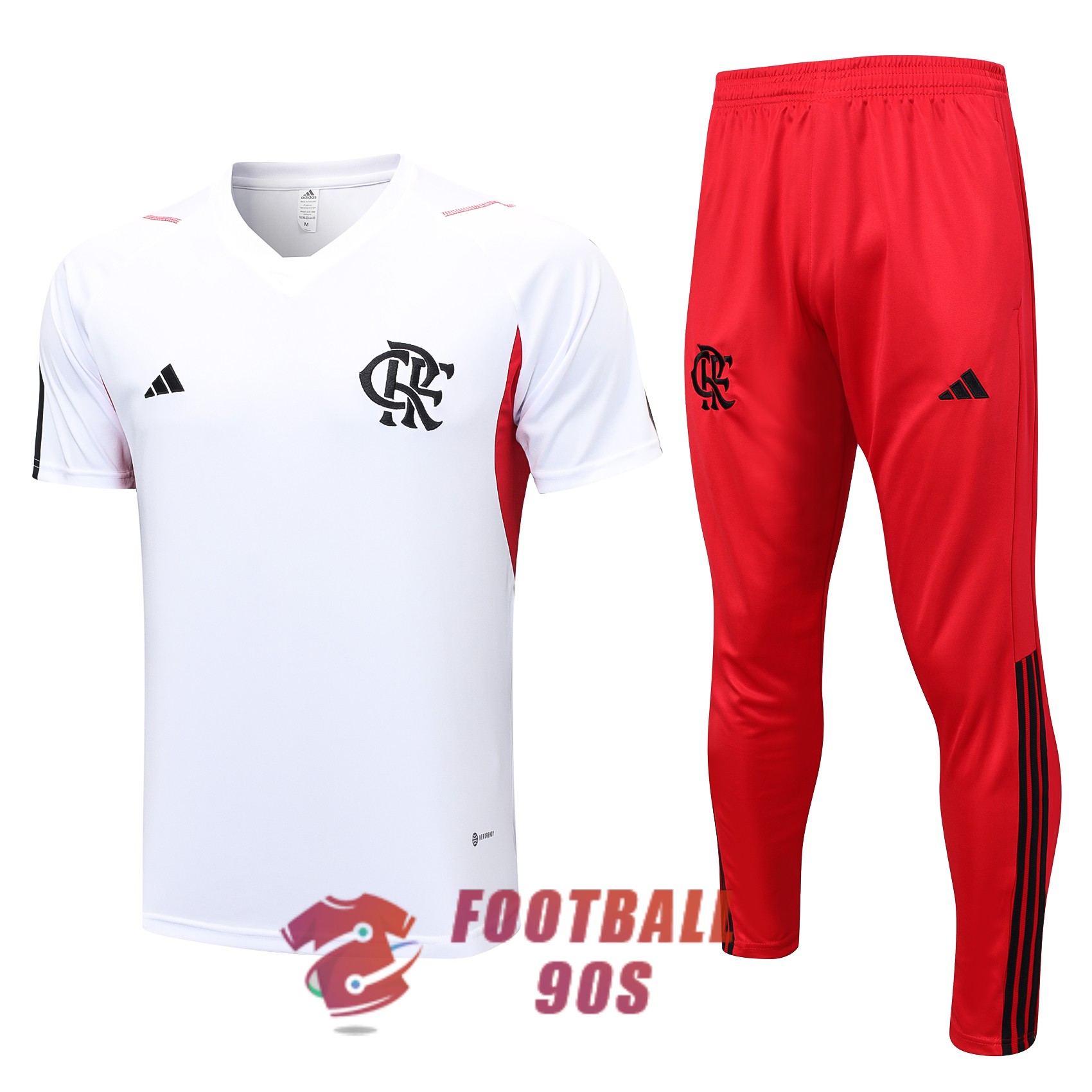 maillot flamengo entrainement kit 2023-2024 blanc rouge