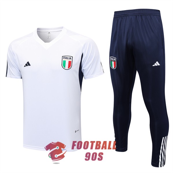 maillot italie entrainement kit 2023-2024 blanc bleu