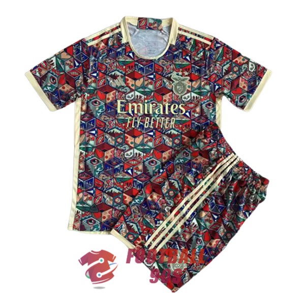 maillot benfica enfants camouflage jaune edition speciale anime 2023-2024