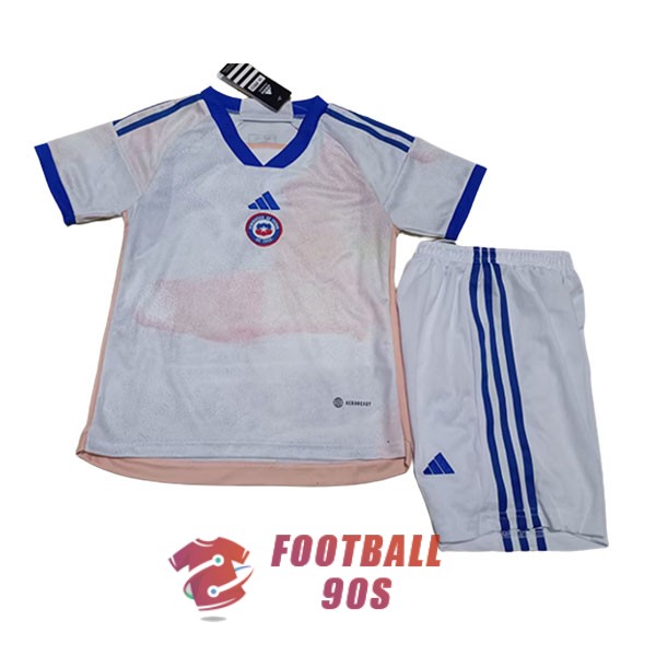 maillot chili enfants 2023-2024 exterieur blanc rose