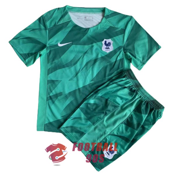 maillot france enfants vert gardien 2023-2024
