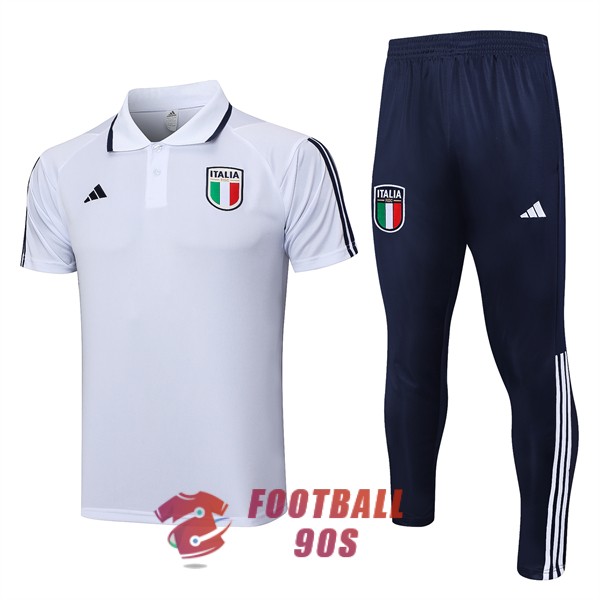 italie 2023-2024 entrainement blanc polo kit