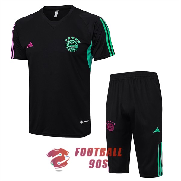 maillot bayern munich entrainement kit 2023-2024 noir vert rose