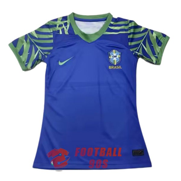 maillot bresil femme 2023-2024 exterieur bleu vert