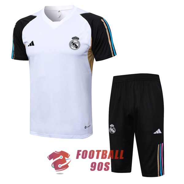 maillot real madrid entrainement kit 2023-2024 blanc noir