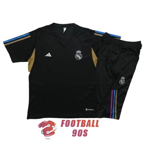 maillot real madrid entrainement kit 2023-2024 noir brown