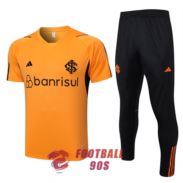 maillot sport club internacional entrainement kit 2023-2024 orange noir (1)