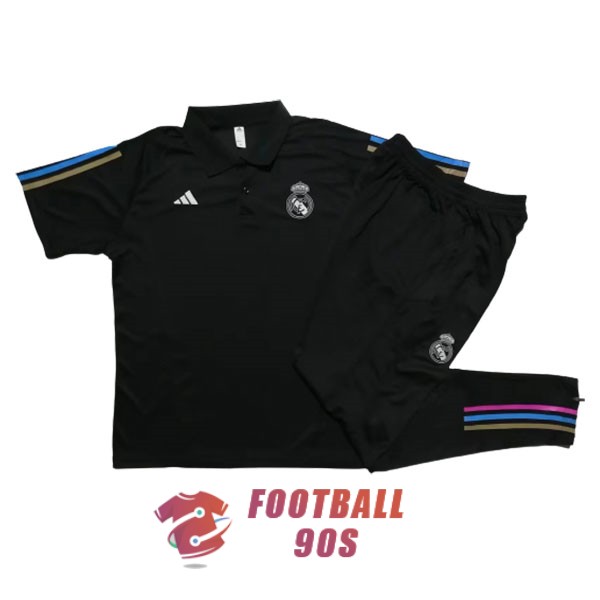 real madrid 2023-2024 entrainement noir polo kit