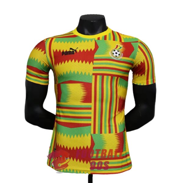 maillot ghana edition speciale version joueur 2023-2024 jaune vert rouge