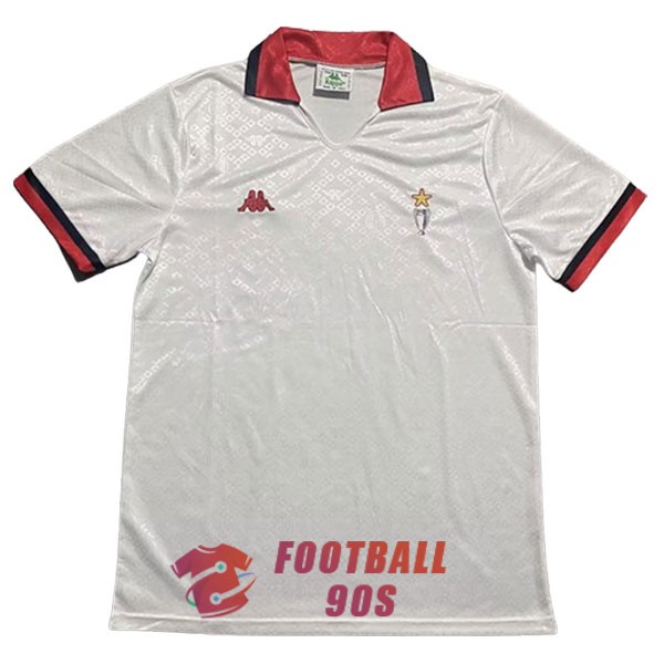 maillot ac milan vintage blanc rouge noir edition speciale 1988-1990