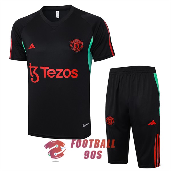 maillot manchester united entrainement kit 2023-2024 noir vert rouge