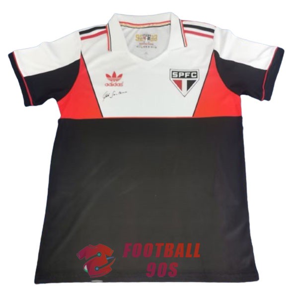 maillot sao paulo vintage blanc rouge noir edition speciale 1992