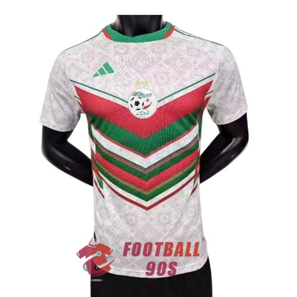 maillot algerie edition speciale version joueur 2023-2024 blanc rouge vert