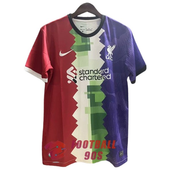 maillot liverpool edition speciale 2023-2024 rouge vert pourpre