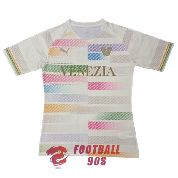 maillot venise fc edition speciale 2023-2024 blanc rose orange vert