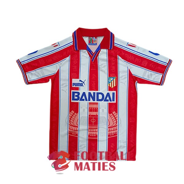 maillot atletico madrid vintage bandai 1996-1997 domicile