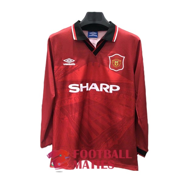maillot manchester united vintage sharp domicile manche longue 1994-1995