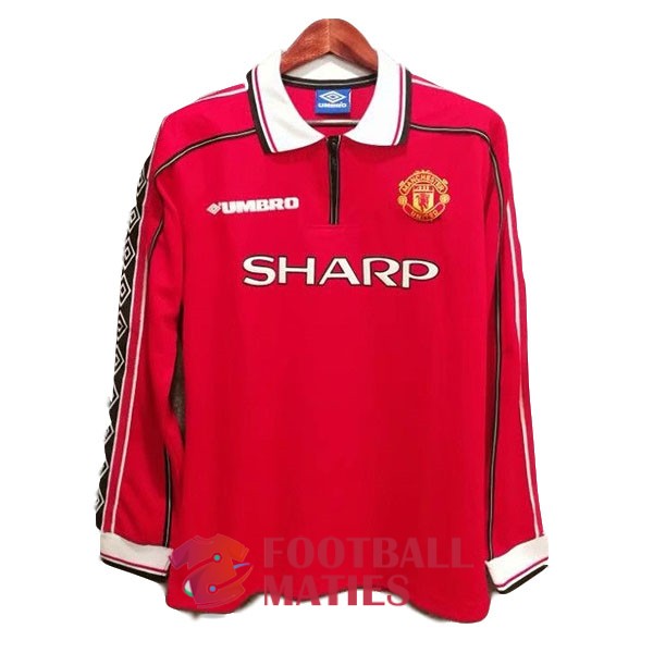maillot manchester united vintage sharp domicile manche longue 1998-1999