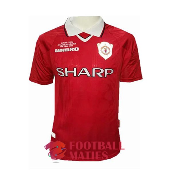 maillot manchester united vintage sharp rouge champions league 1999-2000